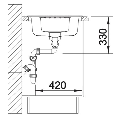 Evier 1 1/2 bassin Blanco 527389 detail 3