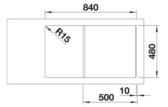 Evier 1 bassin Blanco 527387 detail 2