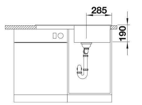 Enkele spoelbak Blanco 527387 detail 3