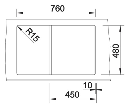 Evier 1 bassin Blanco 527382 detail 2