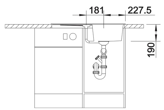 Evier 1 bassin Blanco 527382 detail 3