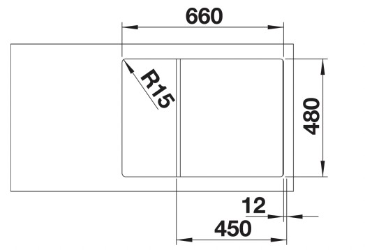 Evier 1 bassin Blanco 527380 detail 2