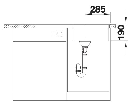 Evier 1 bassin Blanco 527386 detail 3