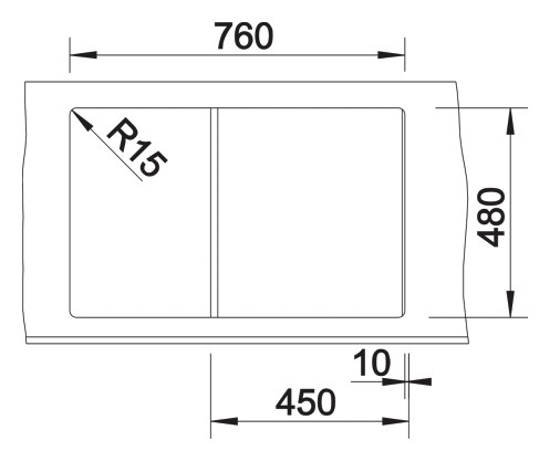 Evier 1 bassin Blanco 527383 detail 2