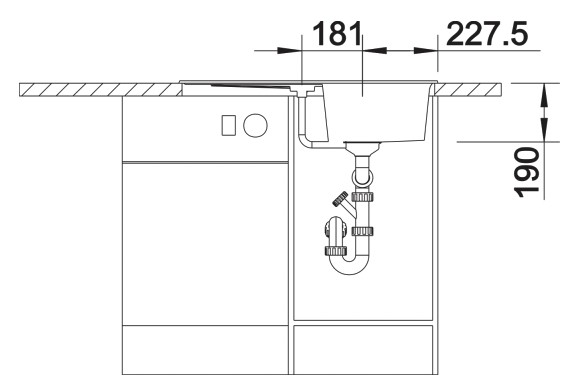 Evier 1 bassin Blanco 527383 detail 3