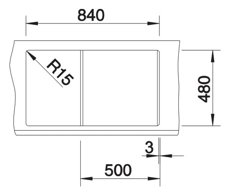 Evier 1 bassin Blanco 527293 detail 2
