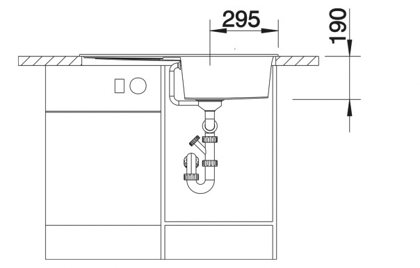 Evier 1 bassin Blanco 527293 detail 3