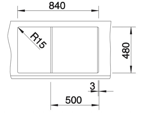 Evier 1 bassin Blanco 527292 detail 2