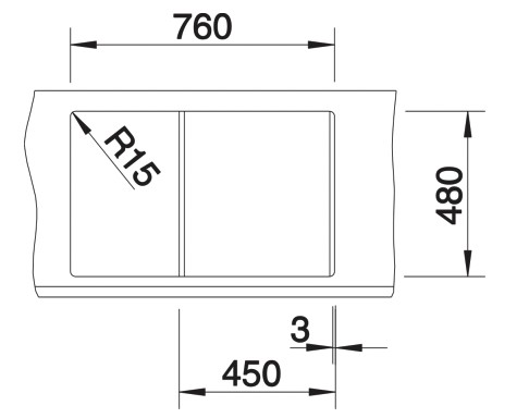 Evier 1 bassin Blanco 527289 detail 2