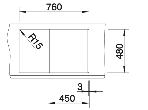 Evier 1 bassin Blanco 527288 detail 2