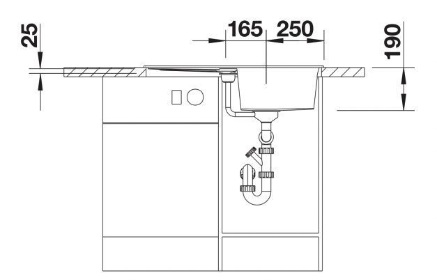 Evier 1 bassin Blanco 527288 detail 3
