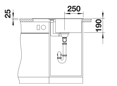 Evier 1 bassin Blanco 527286 detail 3
