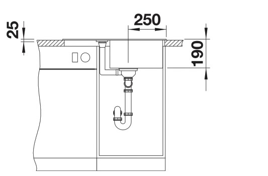 Evier 1 bassin Blanco 527285 detail 3