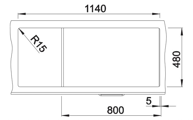 Dubbele spoelbak Blanco 527209 detail 2
