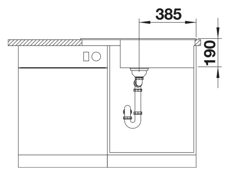 Evier 1 bassin Blanco 527214 detail 3