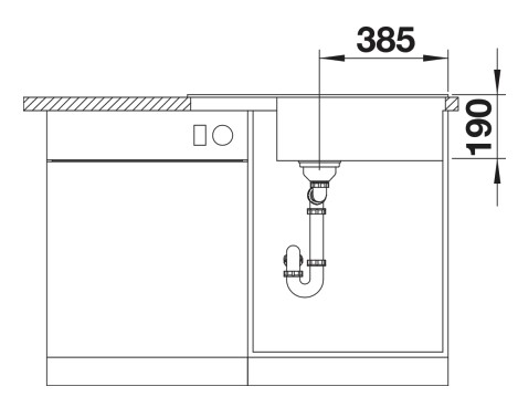 Evier 1 bassin Blanco 527213 detail 3