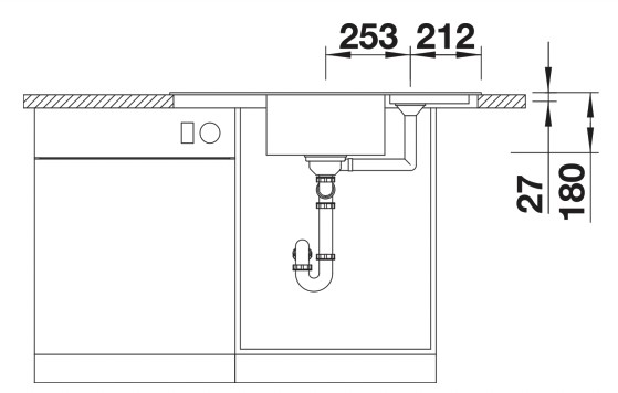 Evier 1 bassin Blanco 527212 detail 2