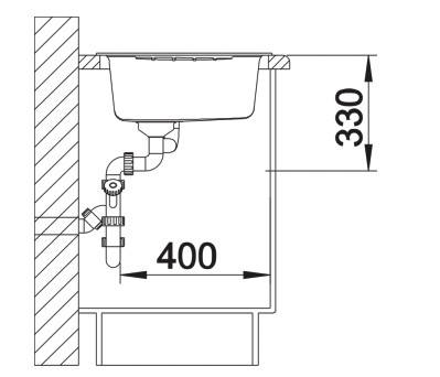 Evier 1 bassin Blanco 527212 detail 3