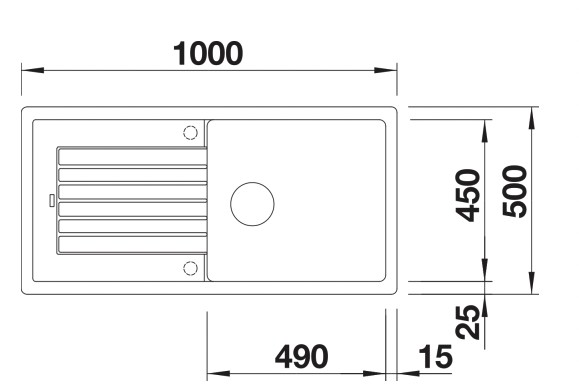 Evier 1 bassin Blanco 527217 detail 1