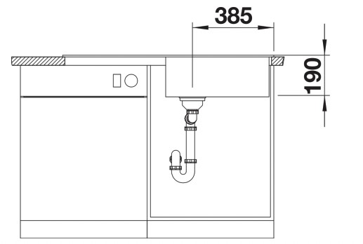 Evier 1 bassin Blanco 527217 detail 3