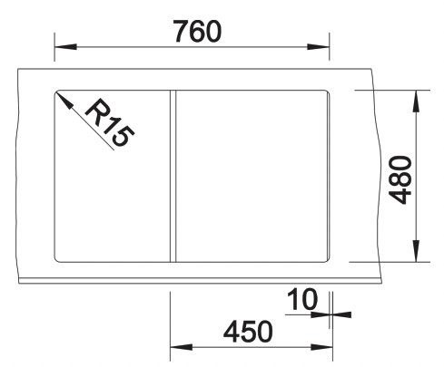 Evier 1 bassin Blanco 527200 detail 2