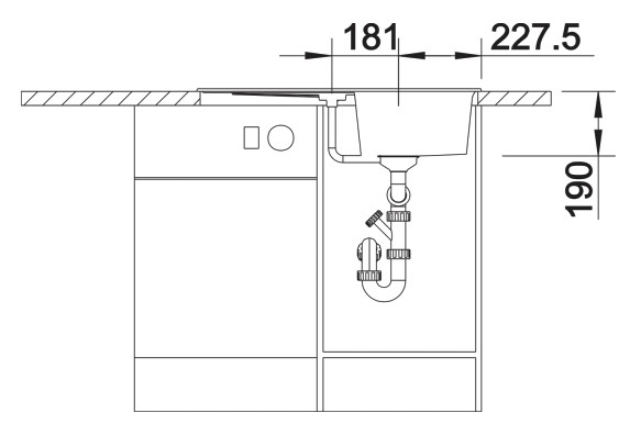 Enkele spoelbak Blanco 527200 detail 3