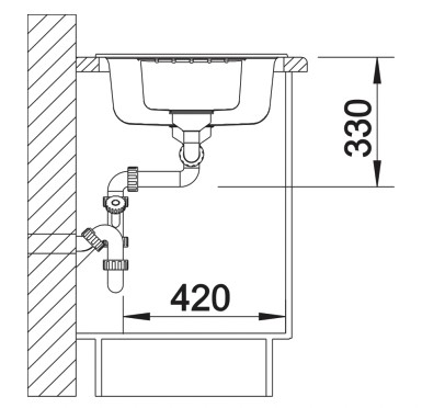 Evier 1 1/2 bassin Blanco 527207 detail 3