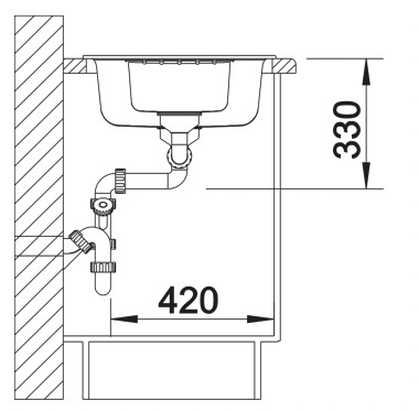 Evier 1 1/2 bassin Blanco 527206 detail 3
