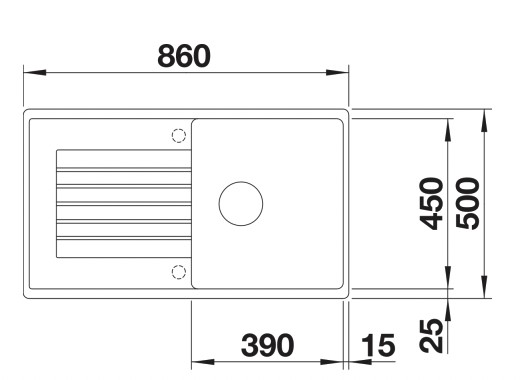 Evier 1 bassin Blanco 527204 detail 1