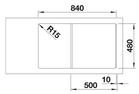 Evier 1 bassin Blanco 527204 detail 2