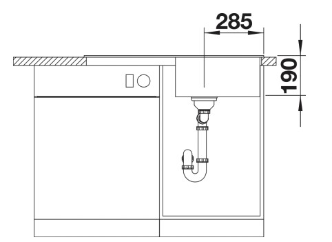 Evier 1 bassin Blanco 527204 detail 3