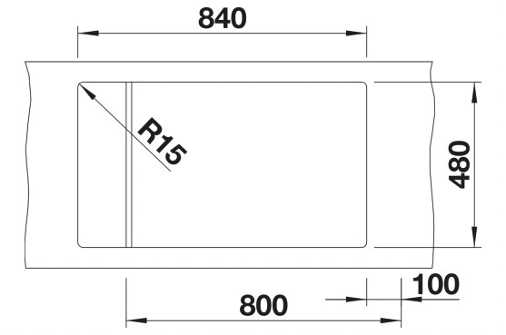 Evier 1 bassin Blanco 527255 detail 2