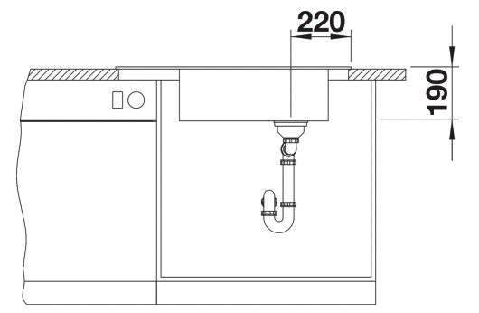 Evier 1 bassin Blanco 527255 detail 3