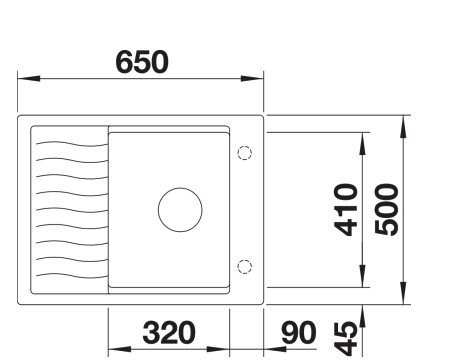 Evier 1 bassin Blanco 527250 detail 1