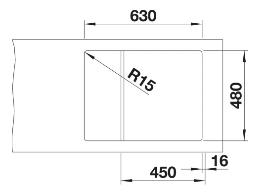 Evier 1 bassin Blanco 527250 detail 2