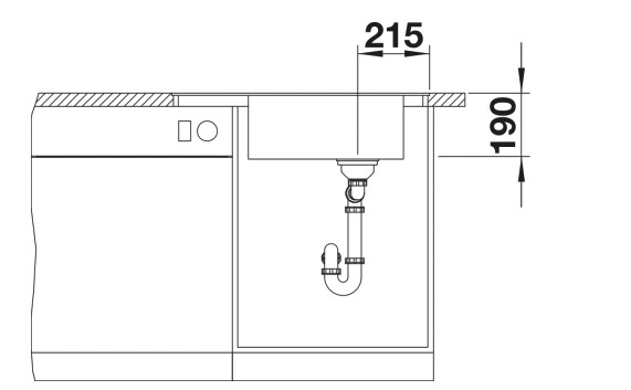 Evier 1 bassin Blanco 527254 detail 2