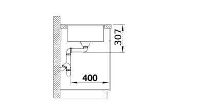 Enkele spoelbak Blanco 527254 detail 3