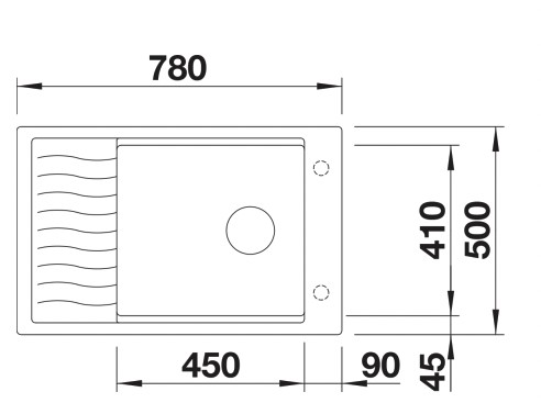 Evier 1 bassin Blanco 527253 detail 1