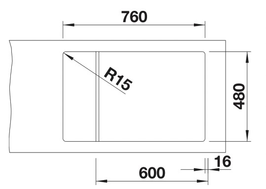 Evier 1 bassin Blanco 527253 detail 2