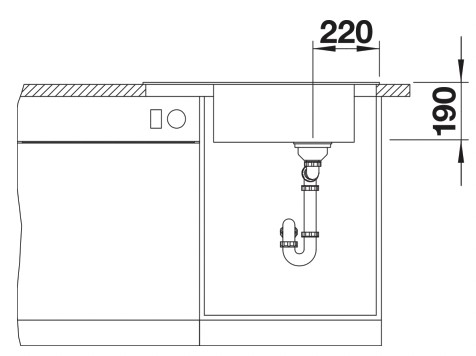 Evier 1 bassin Blanco 527253 detail 3