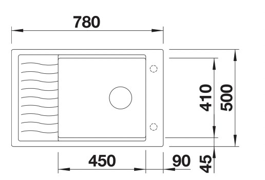Evier 1 bassin Blanco 527252 detail 1