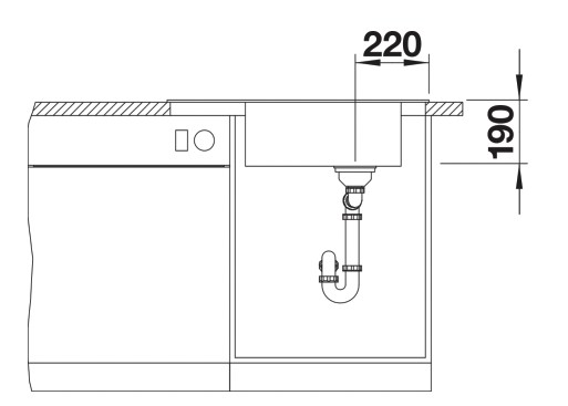 Evier 1 bassin Blanco 527252 detail 3