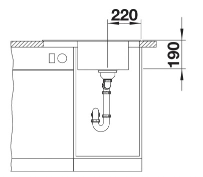 Evier 1 bassin Blanco 527251 detail 3