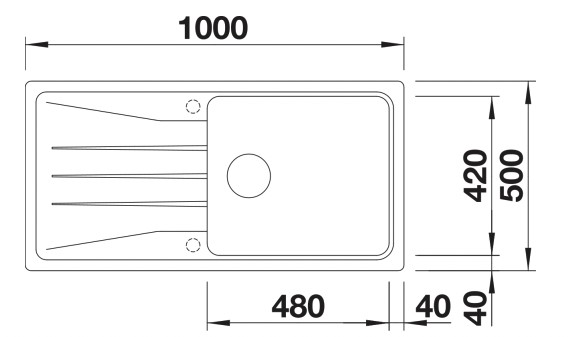 Enkele spoelbak Blanco 527158/** detail 1