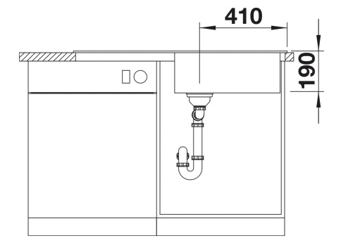 Evier 1 bassin Blanco 527158/** detail 3