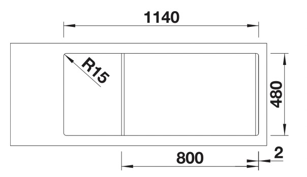 Evier 2 bassins Blanco 527156/** detail 2