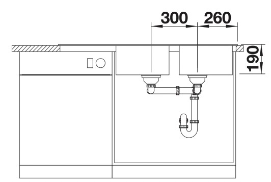 Dubbele spoelbak Blanco 527156/** detail 3