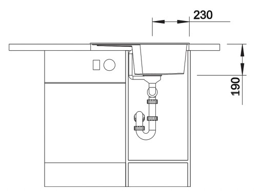 Evier 1 bassin Blanco 527195 detail 3