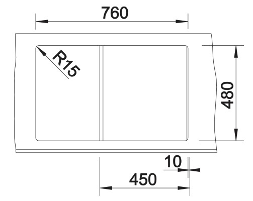 Evier 1 bassin Blanco 527199 detail 2