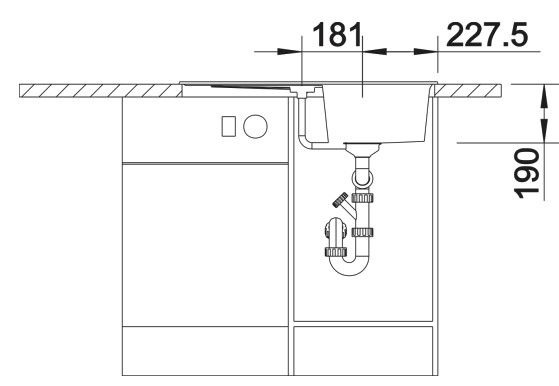 Evier 1 bassin Blanco 527199 detail 3